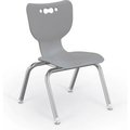 Mooreco BaltÂ Hierarchy 12" Plastic Classroom Chair - Set of 5 - Gray 53312-5-GREY
